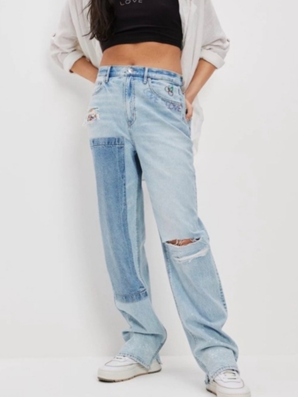 AEO Pride jeans sz 8L
